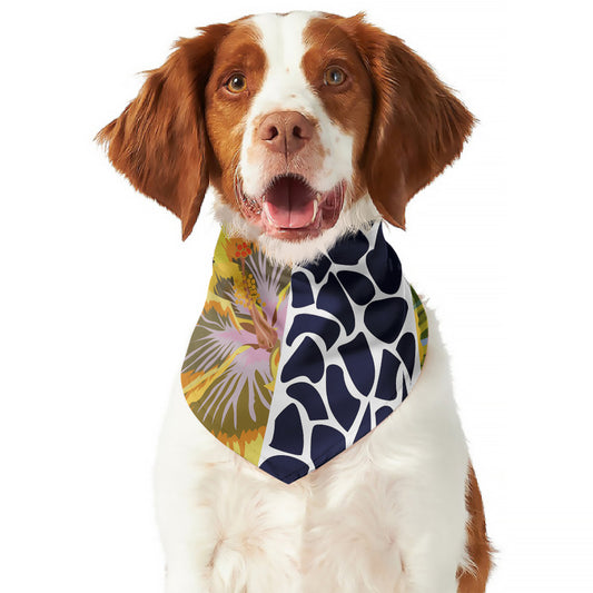 Exotic Patchwork Pattern Print Dog Bandana