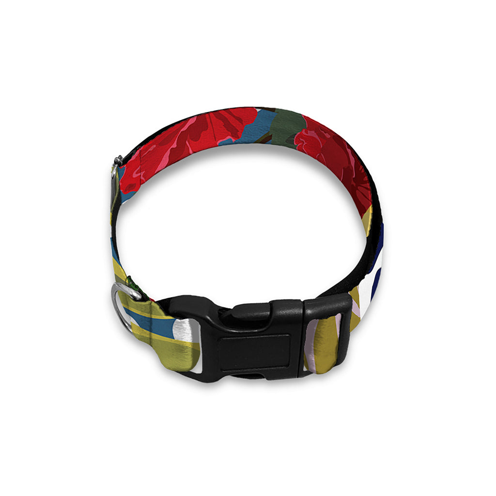 Exotic Patchwork Pattern Print Dog Collar