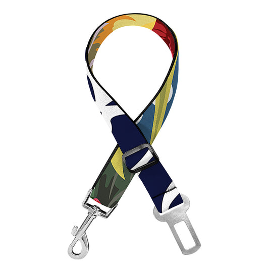 Exotic Patchwork Pattern Print Dog Seat Belt