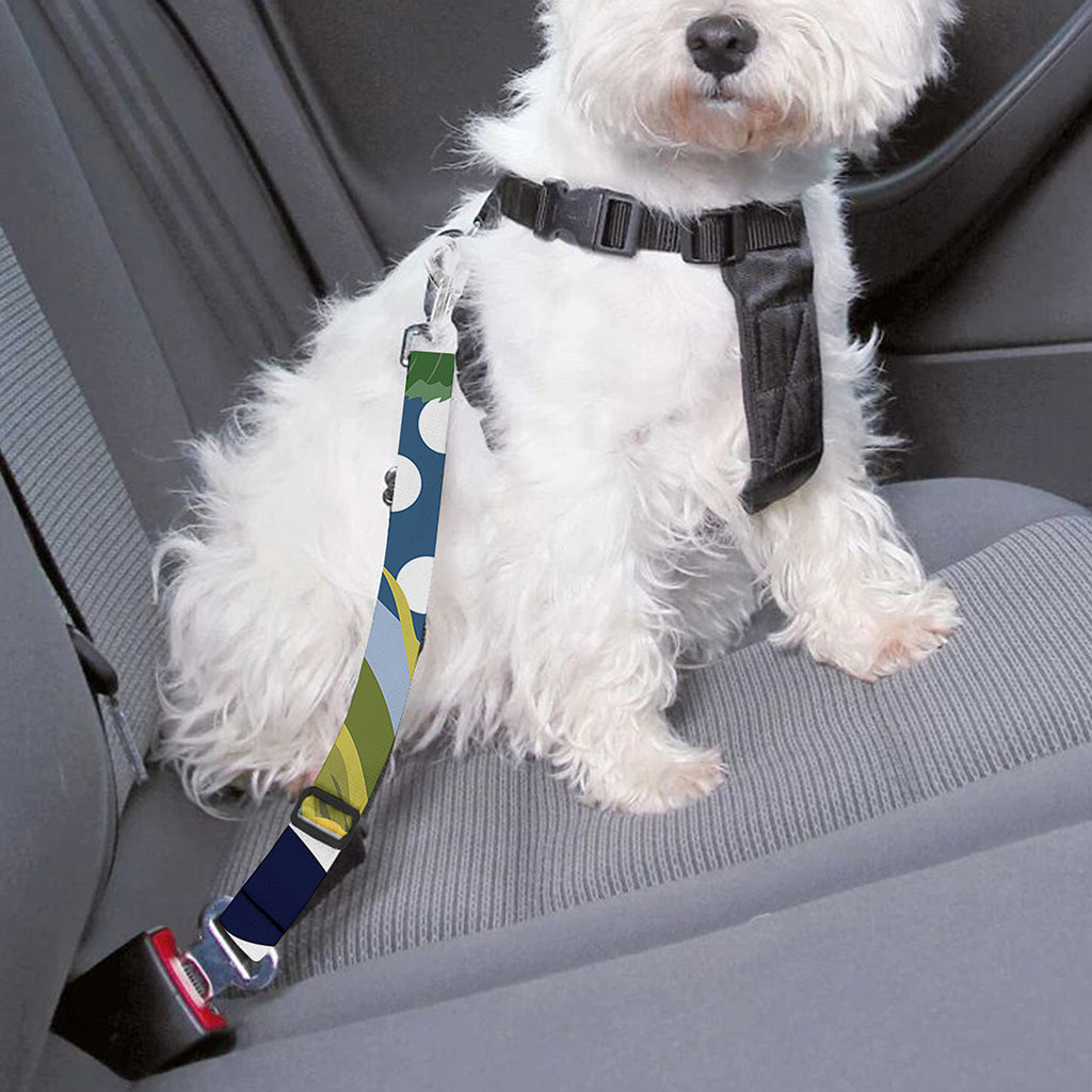 Exotic Patchwork Pattern Print Dog Seat Belt