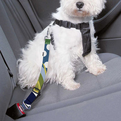 Exotic Patchwork Pattern Print Dog Seat Belt