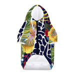 Exotic Patchwork Pattern Print Dog Zip Up Hoodie