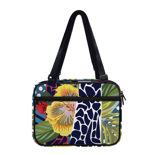 Exotic Patchwork Pattern Print Double Strap Bible Bag