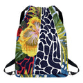 Exotic Patchwork Pattern Print Drawstring Backpack