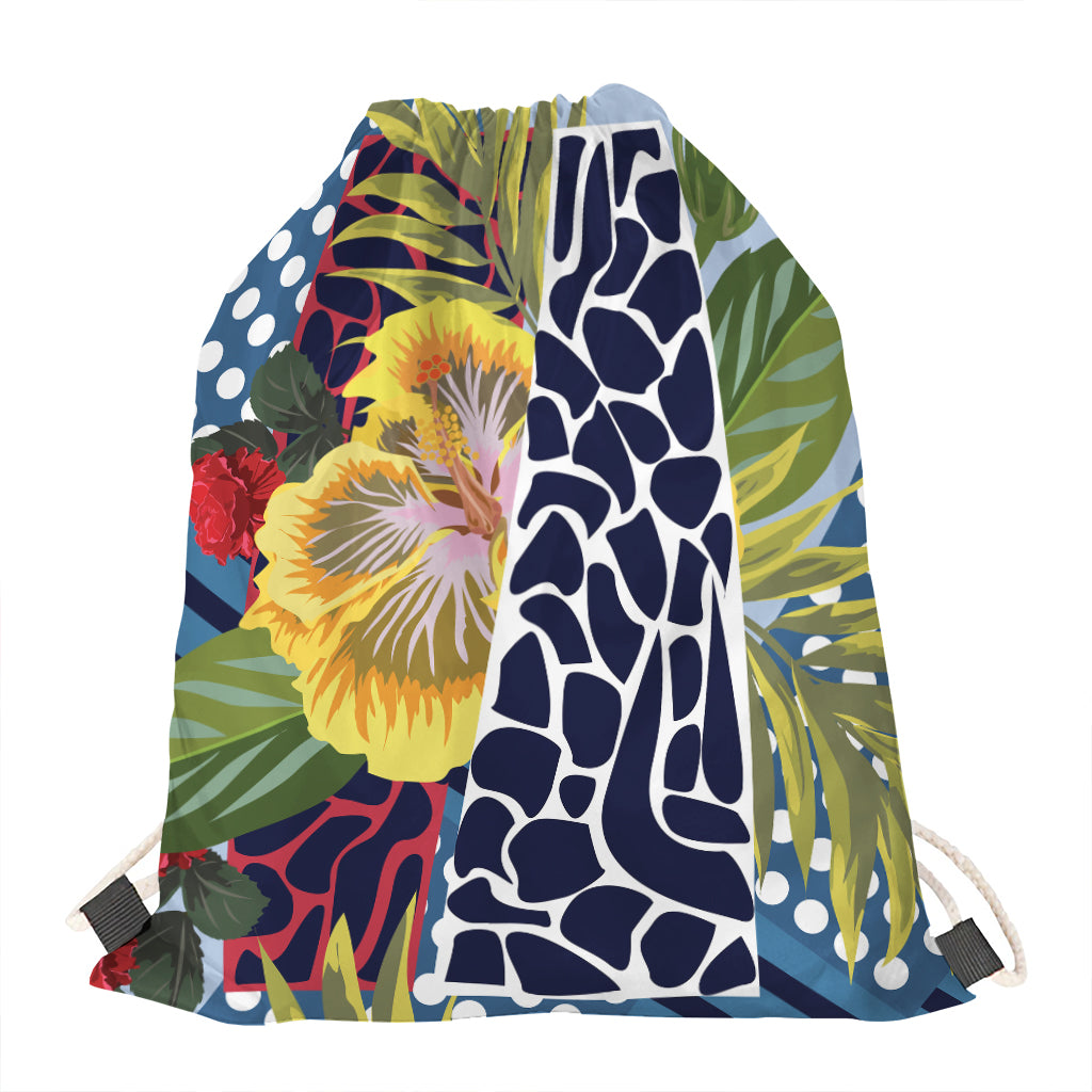 Exotic Patchwork Pattern Print Drawstring Bag