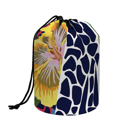 Exotic Patchwork Pattern Print Drawstring Makeup Bag