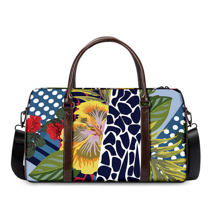 Exotic Patchwork Pattern Print Duffle Bag