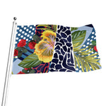 Exotic Patchwork Pattern Print Flag