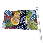 Exotic Patchwork Pattern Print Flag
