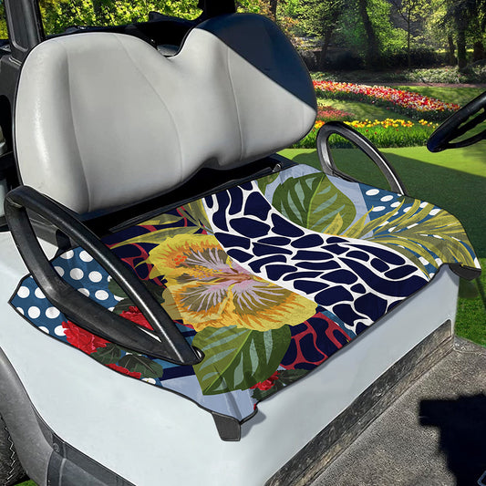 Exotic Patchwork Pattern Print Golf Cart Seat Cover