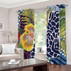 Exotic Patchwork Pattern Print Grommet Curtains