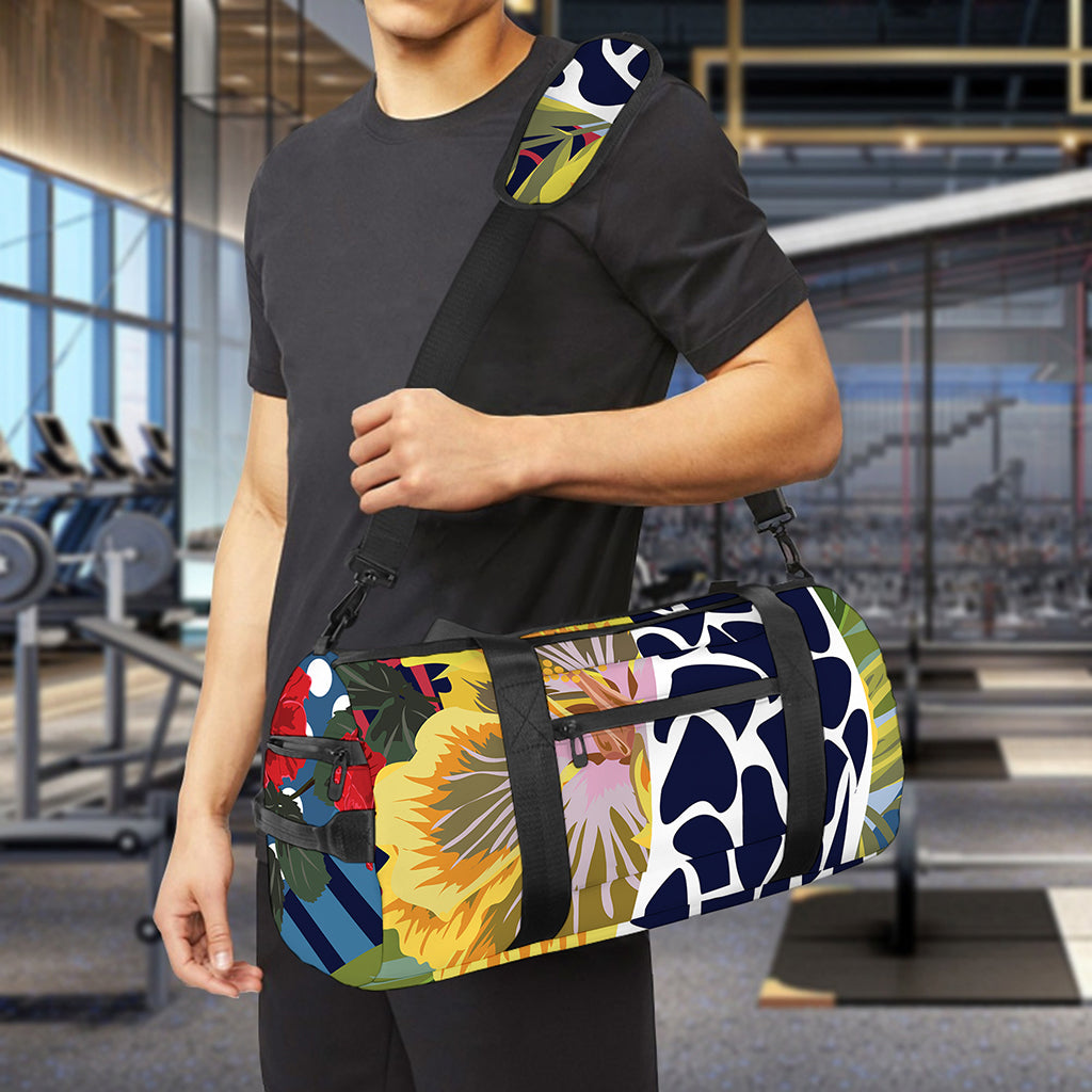 Exotic Patchwork Pattern Print Gym Bag
