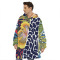Exotic Patchwork Pattern Print Hoodie Blanket