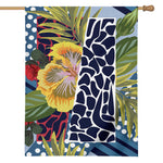 Exotic Patchwork Pattern Print House Flag