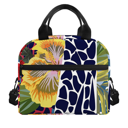 Exotic Patchwork Pattern Print Insulated Lunch Bag