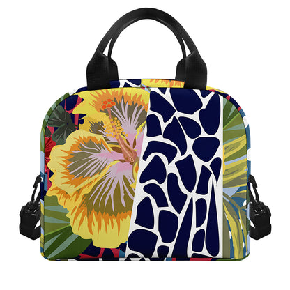 Exotic Patchwork Pattern Print Insulated Lunch Bag