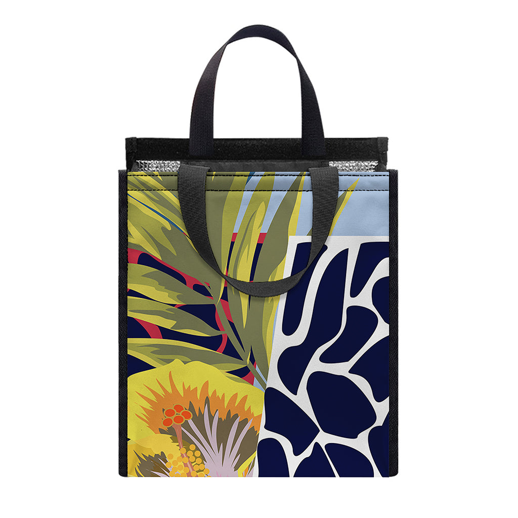 Exotic Patchwork Pattern Print Insulated Lunch Tote