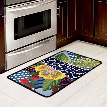 Exotic Patchwork Pattern Print Kitchen Mat