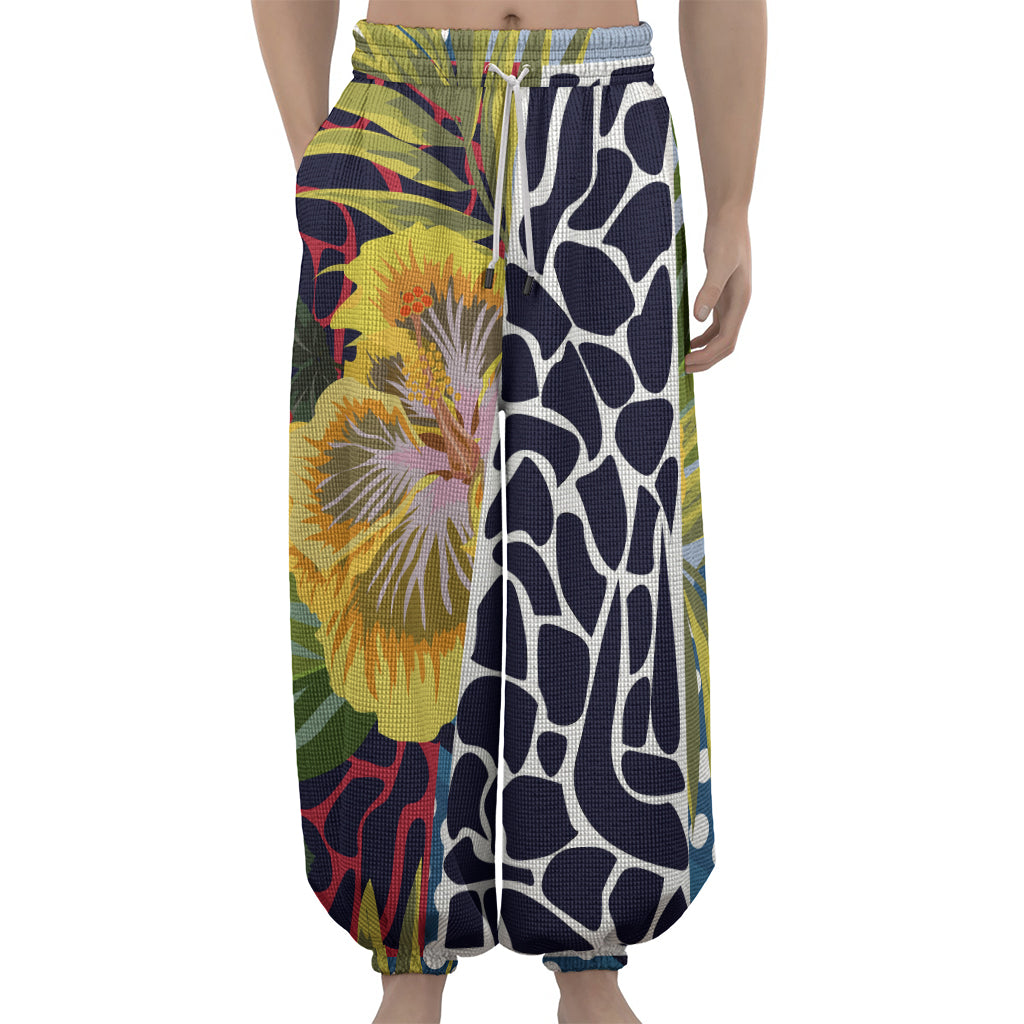 Exotic Patchwork Pattern Print Lantern Pants