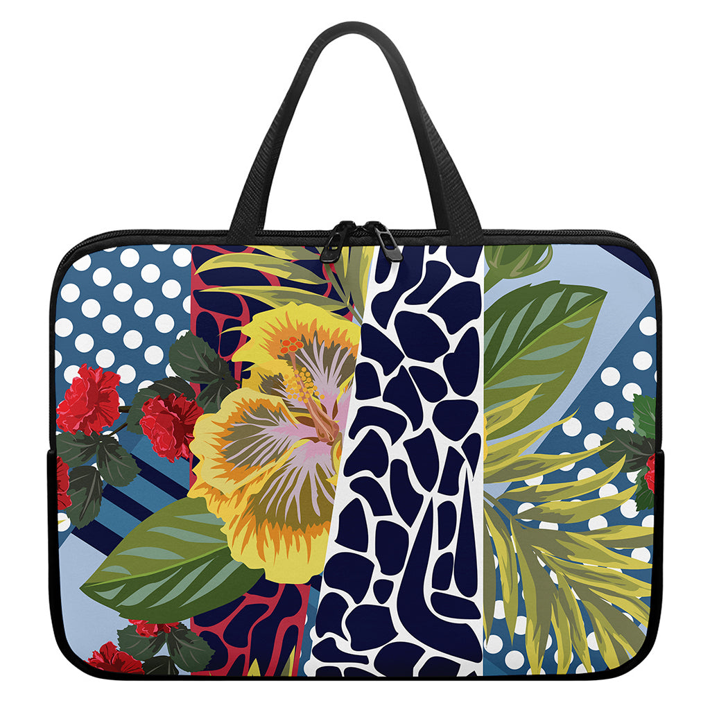 Exotic Patchwork Pattern Print Laptop Sleeve With Handle