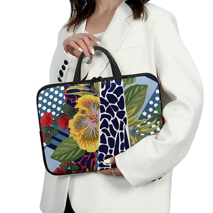 Exotic Patchwork Pattern Print Laptop Sleeve With Handle