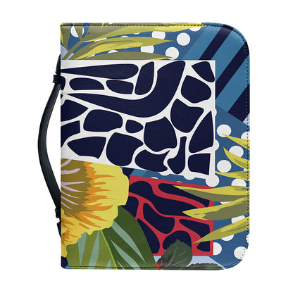 Exotic Patchwork Pattern Print Leather Bible Cover