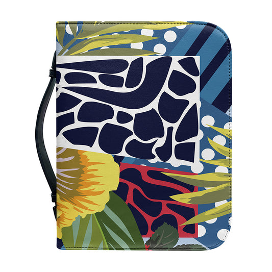 Exotic Patchwork Pattern Print Leather Bible Cover