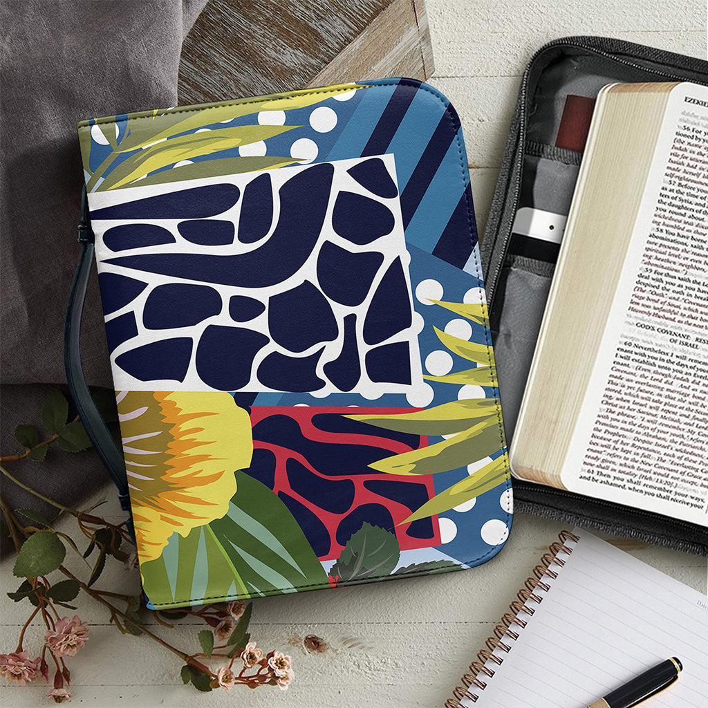Exotic Patchwork Pattern Print Leather Bible Cover