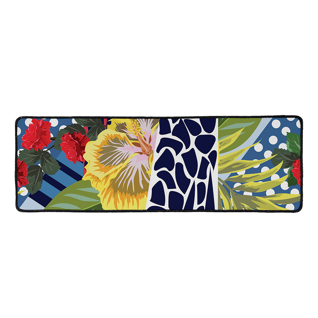Exotic Patchwork Pattern Print Long Kitchen Mat