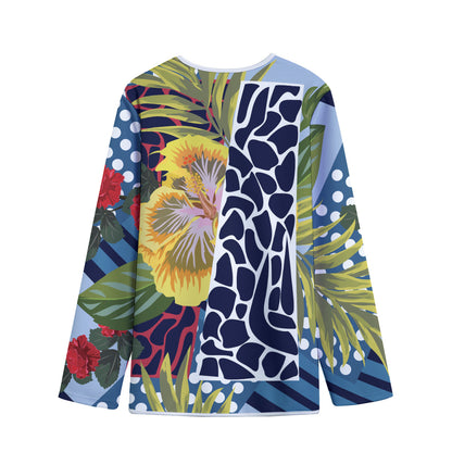 Exotic Patchwork Pattern Print Long Sleeve Short Coat