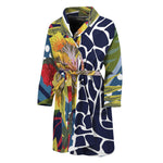 Exotic Patchwork Pattern Print Men's Bathrobe