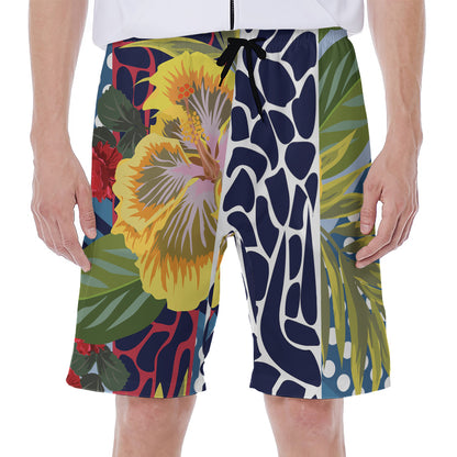 Exotic Patchwork Pattern Print Men's Beach Shorts