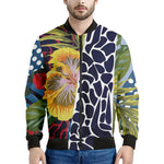 Exotic Patchwork Pattern Print Men's Bomber Jacket