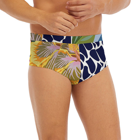 Exotic Patchwork Pattern Print Men's Briefs