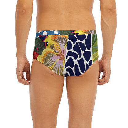 Exotic Patchwork Pattern Print Men's Briefs