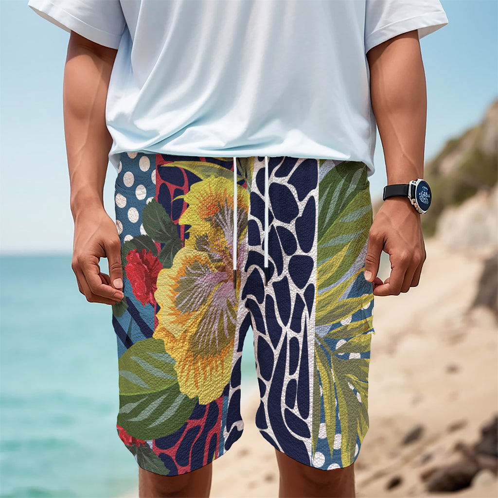 Exotic Patchwork Pattern Print Men's Cargo Shorts
