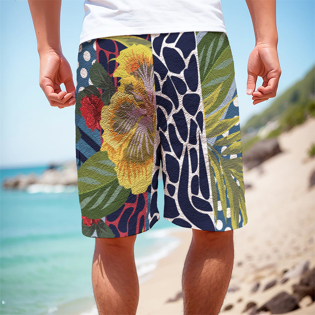 Exotic Patchwork Pattern Print Men's Cargo Shorts