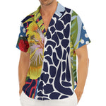 Exotic Patchwork Pattern Print Men's Deep V-Neck Shirt