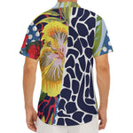 Exotic Patchwork Pattern Print Men's Deep V-Neck Shirt