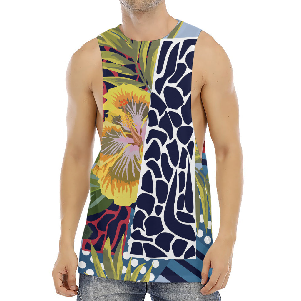 Exotic Patchwork Pattern Print Men's Muscle Tank Top