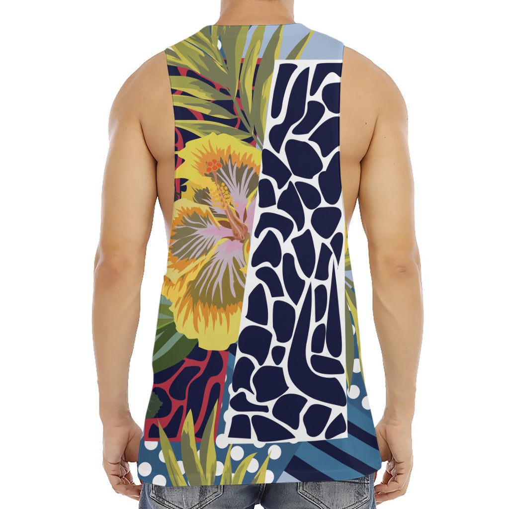 Exotic Patchwork Pattern Print Men's Muscle Tank Top