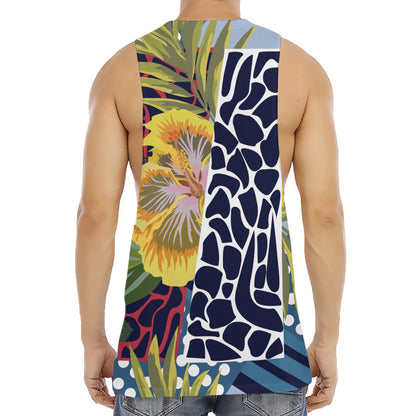 Exotic Patchwork Pattern Print Men's Muscle Tank Top