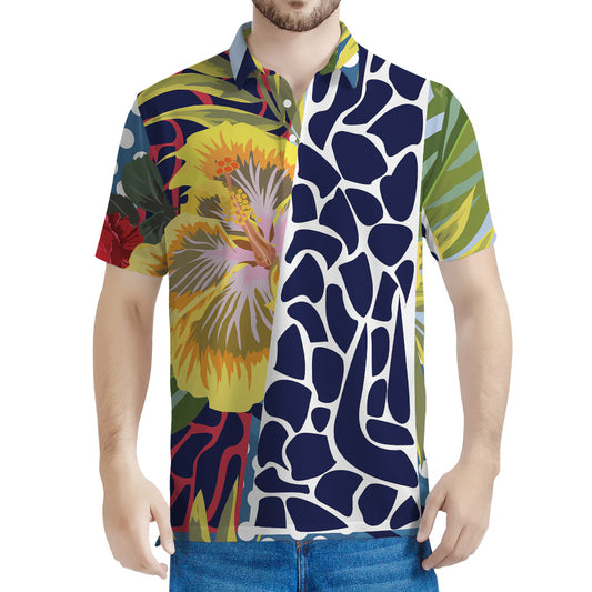 Exotic Patchwork Pattern Print Men's Polo Shirt