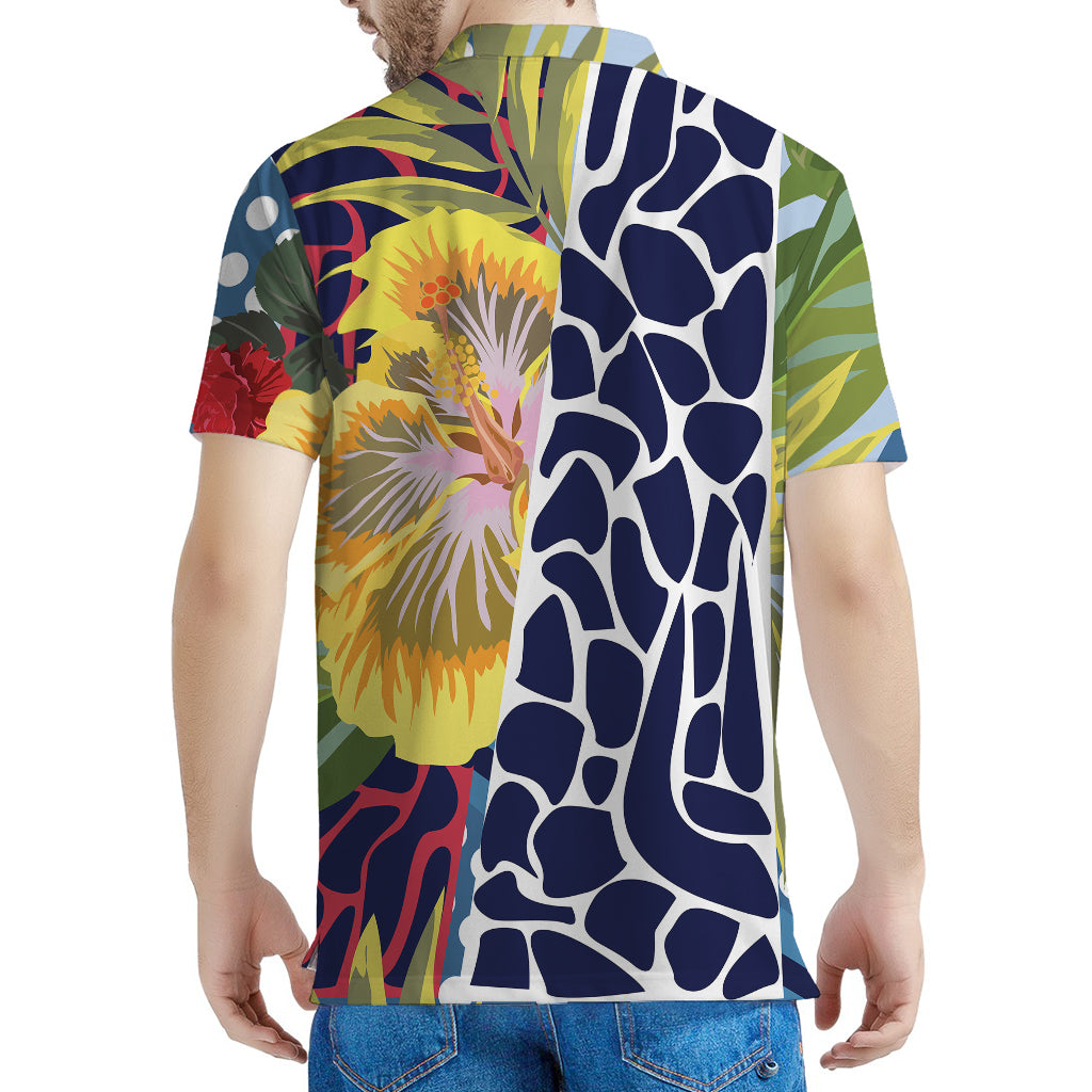 Exotic Patchwork Pattern Print Men's Polo Shirt