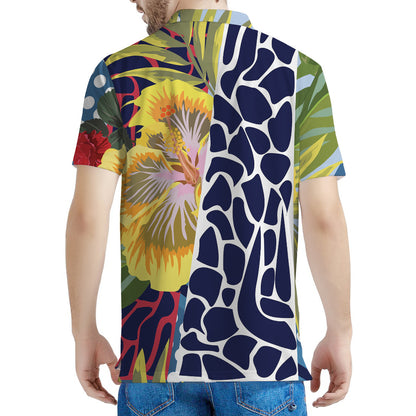 Exotic Patchwork Pattern Print Men's Polo Shirt