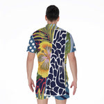 Exotic Patchwork Pattern Print Men's Rompers