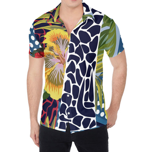 Exotic Patchwork Pattern Print Men's Shirt