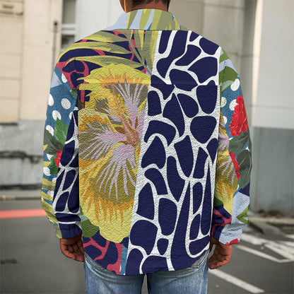 Exotic Patchwork Pattern Print Men's Shirt Jacket