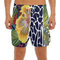 Exotic Patchwork Pattern Print Men's Split Running Shorts