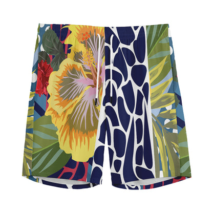 Exotic Patchwork Pattern Print Men's Sports Shorts